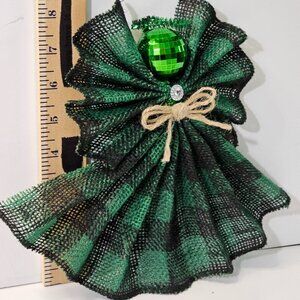 Pretty Burlap Holiday Christmas Angel